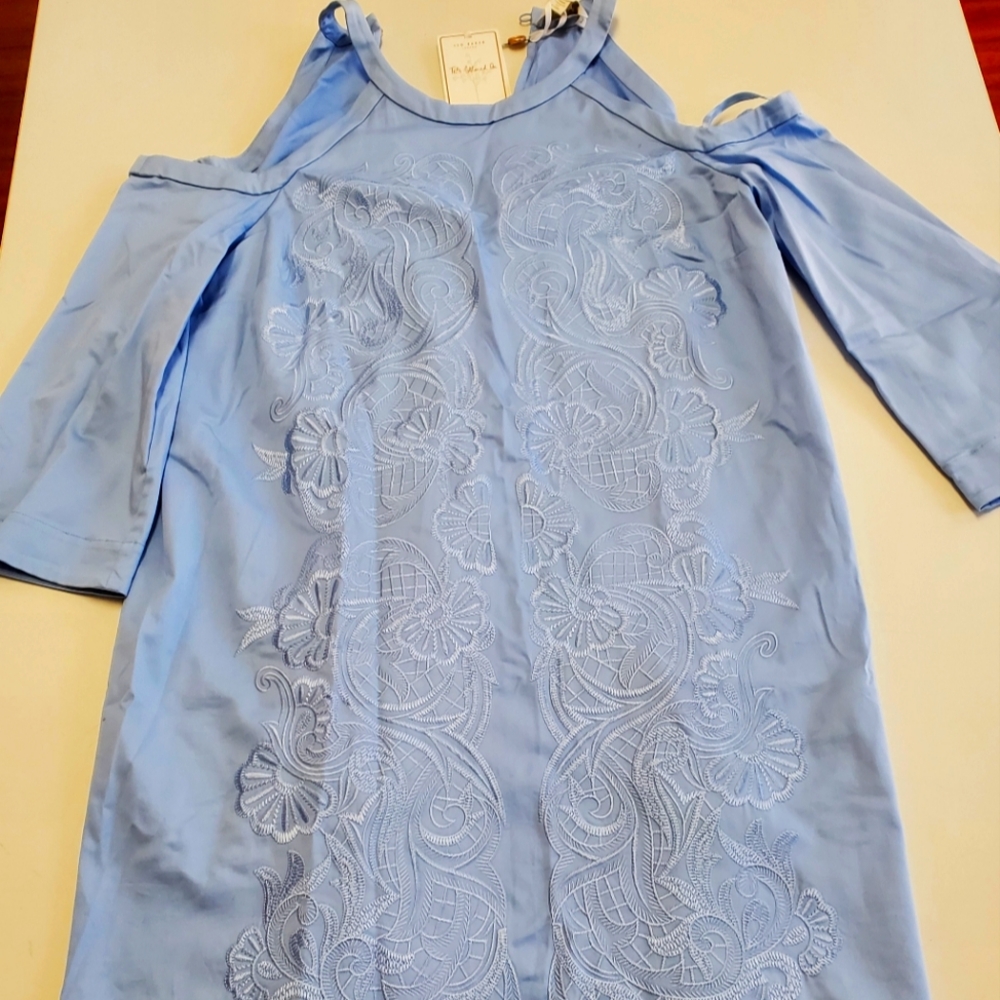 Light blue Ted Baker embroider dress